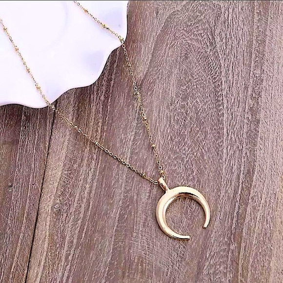 ⚜️[𝟯/$𝟮𝟴]⚜️Gold Horn Simple Dainty Choker NEW - Picture 3 of 10